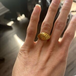 Stainless Steel Gold Ring